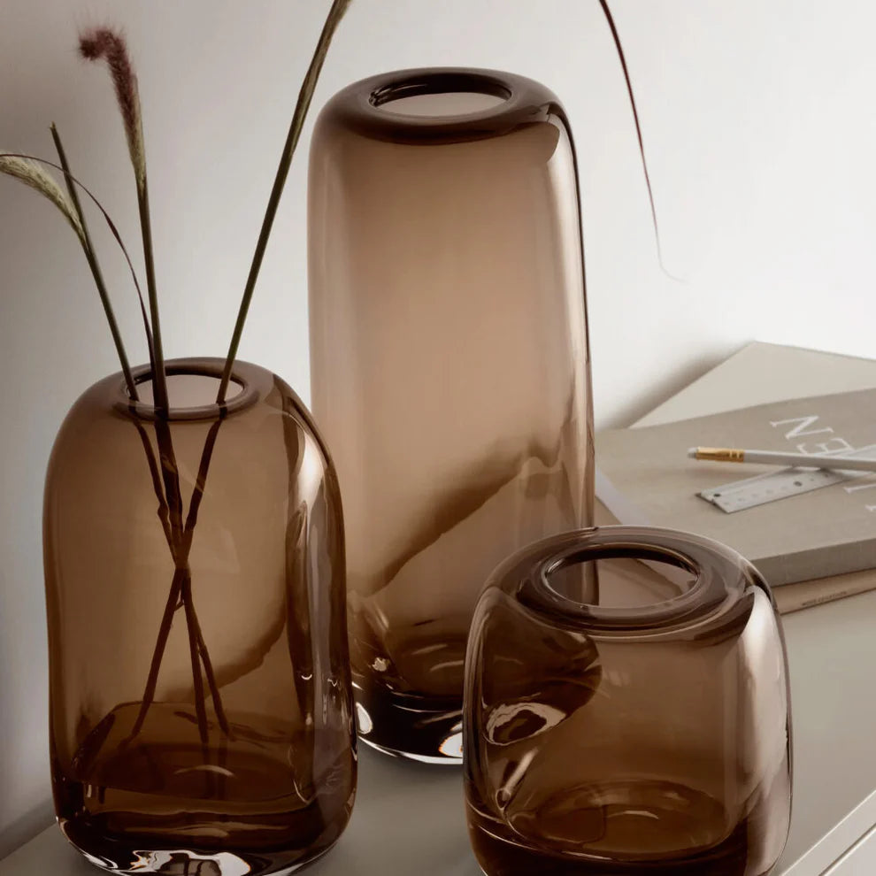 Melt Vase 34cm Mushroom Brown Regular