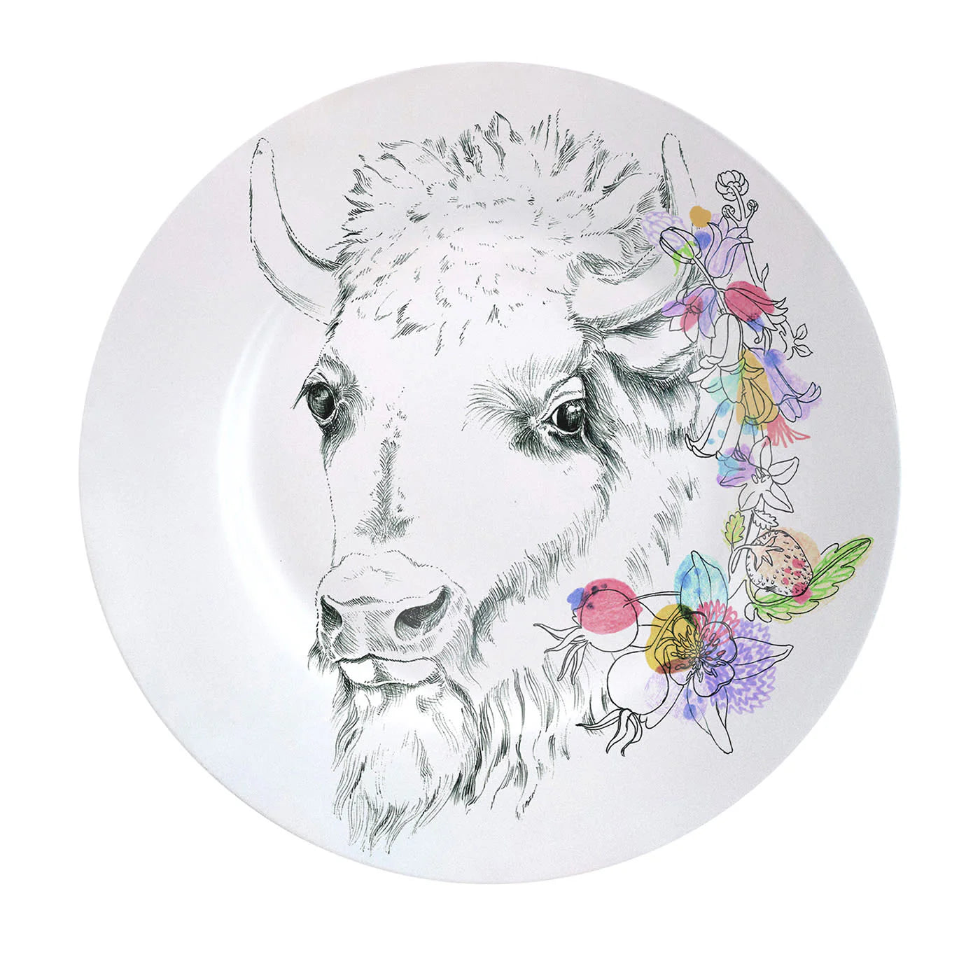 An Ode To The Woods Bison Dinner Plate