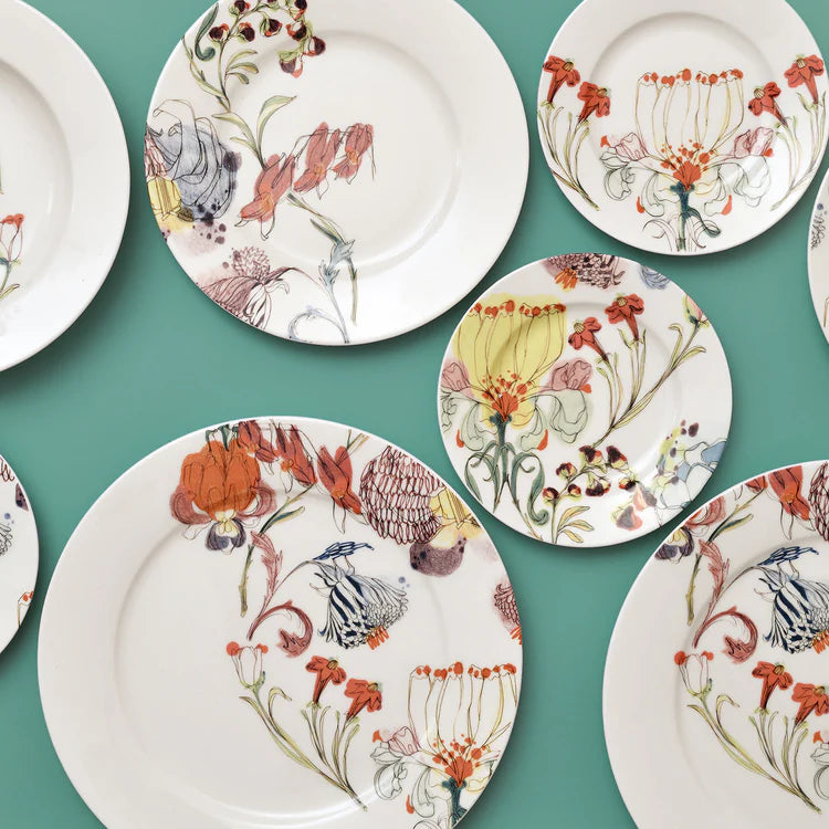 The Grandma's Garden Bread Plate C