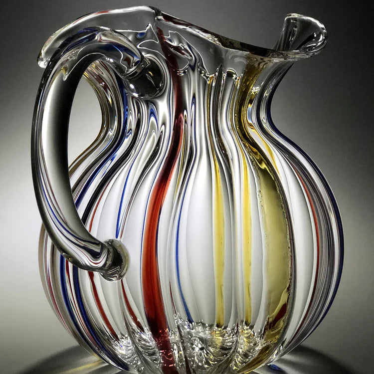 Torcello De Medici Multicolor Striped Pitcher