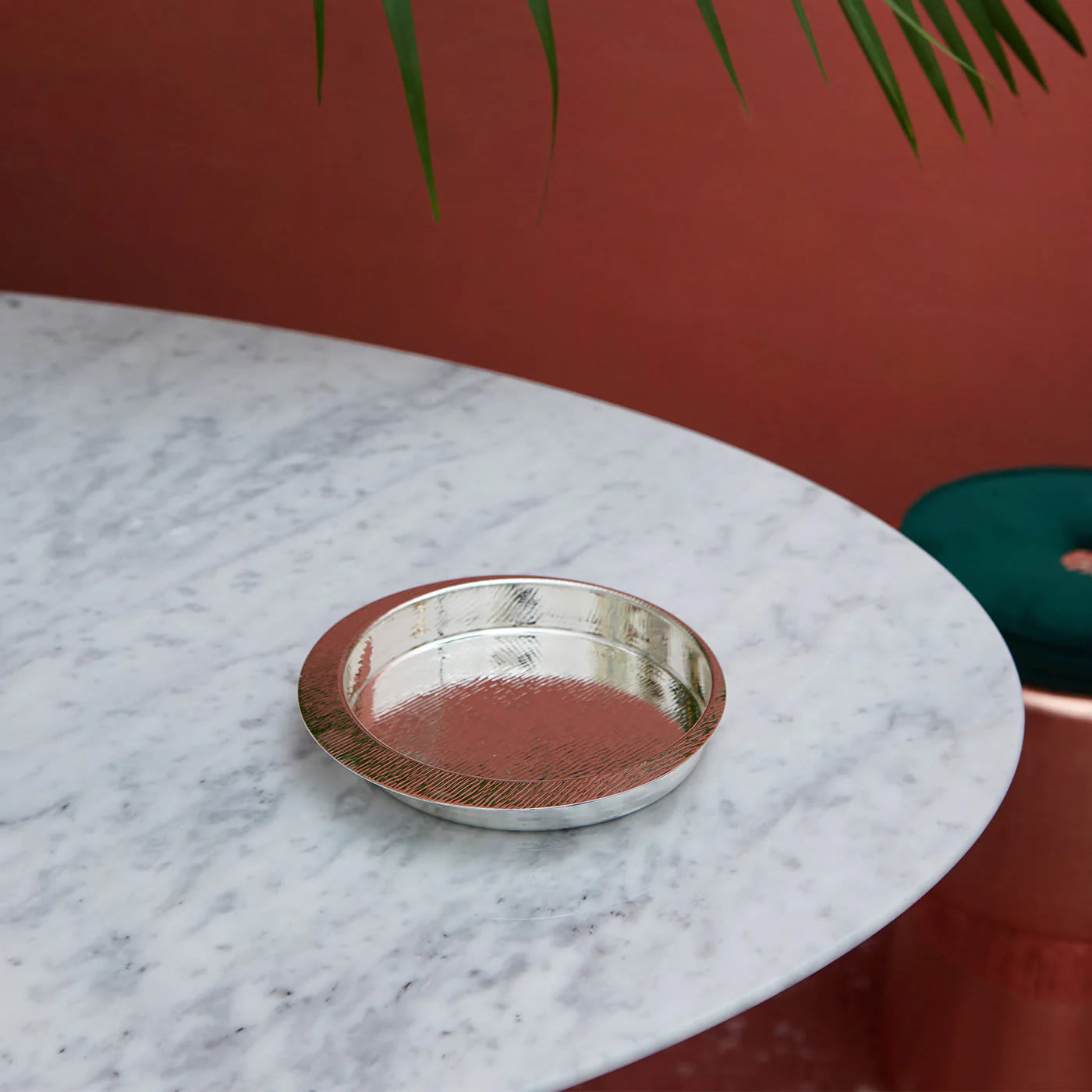 Firenze Round Silver Empty Pocket Tray