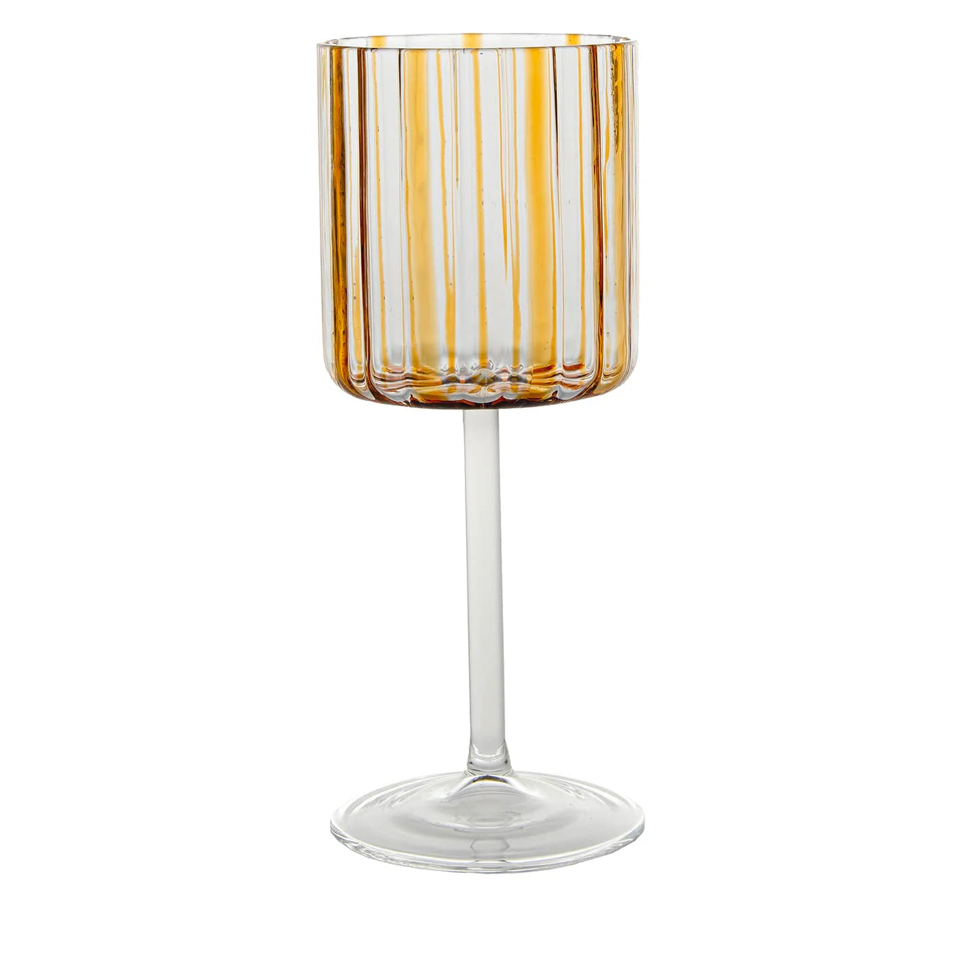 Amber Stripes Wine Goblet