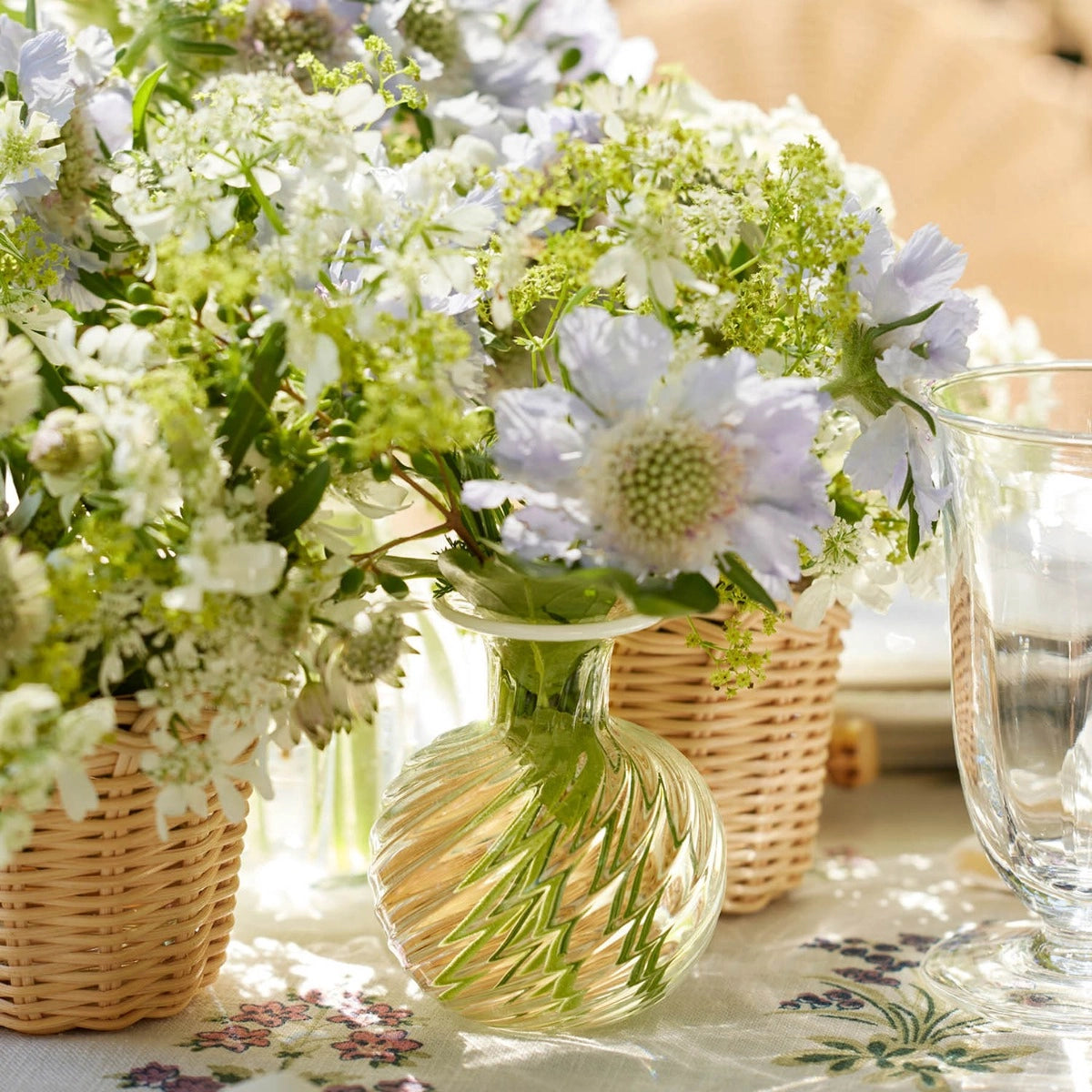Clementina Swirl Stripe Texture Bud Vase
