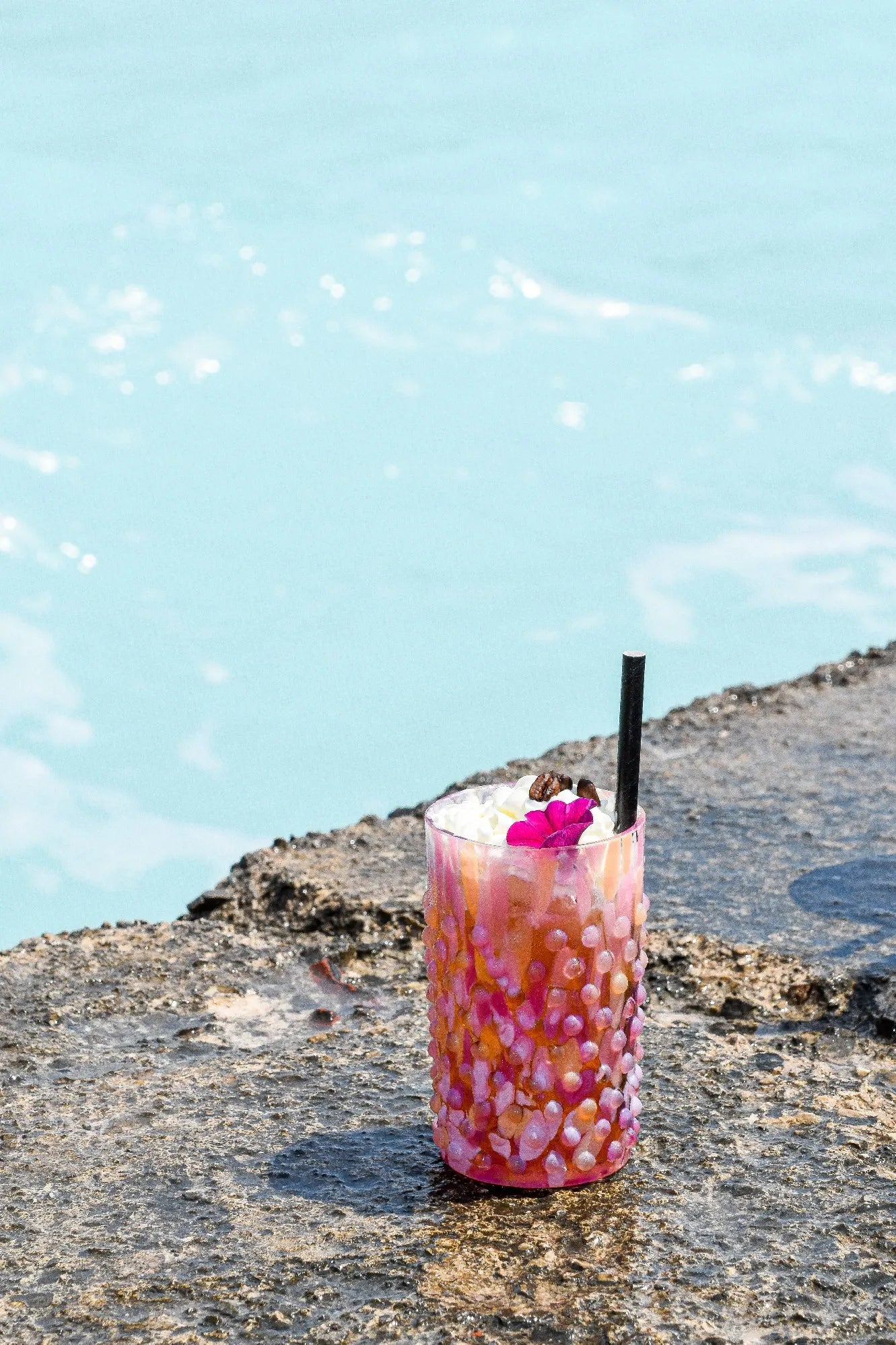Confetti Hobnail Glass Apricot