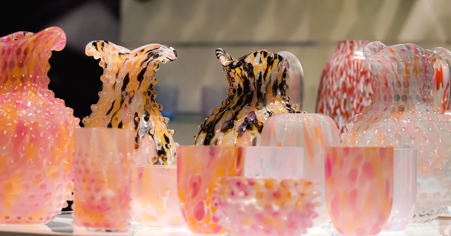 Confetti Hobnail Glass Apricot