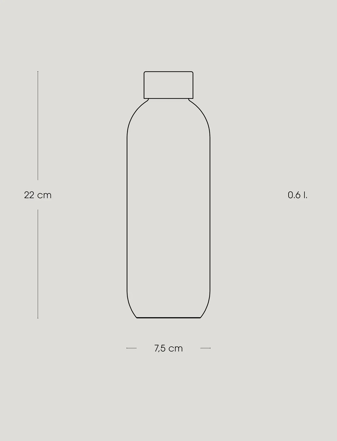 Keep Cool Vacuum Insulated Bottle 0.6 L - steel