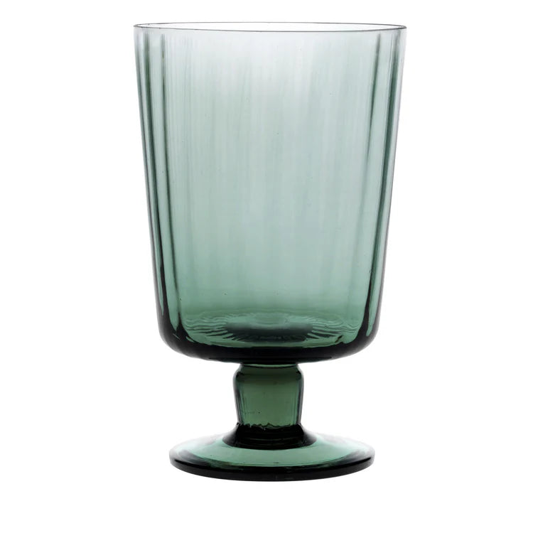 Set of 6 Plissè Acquamarina Stem Glasses