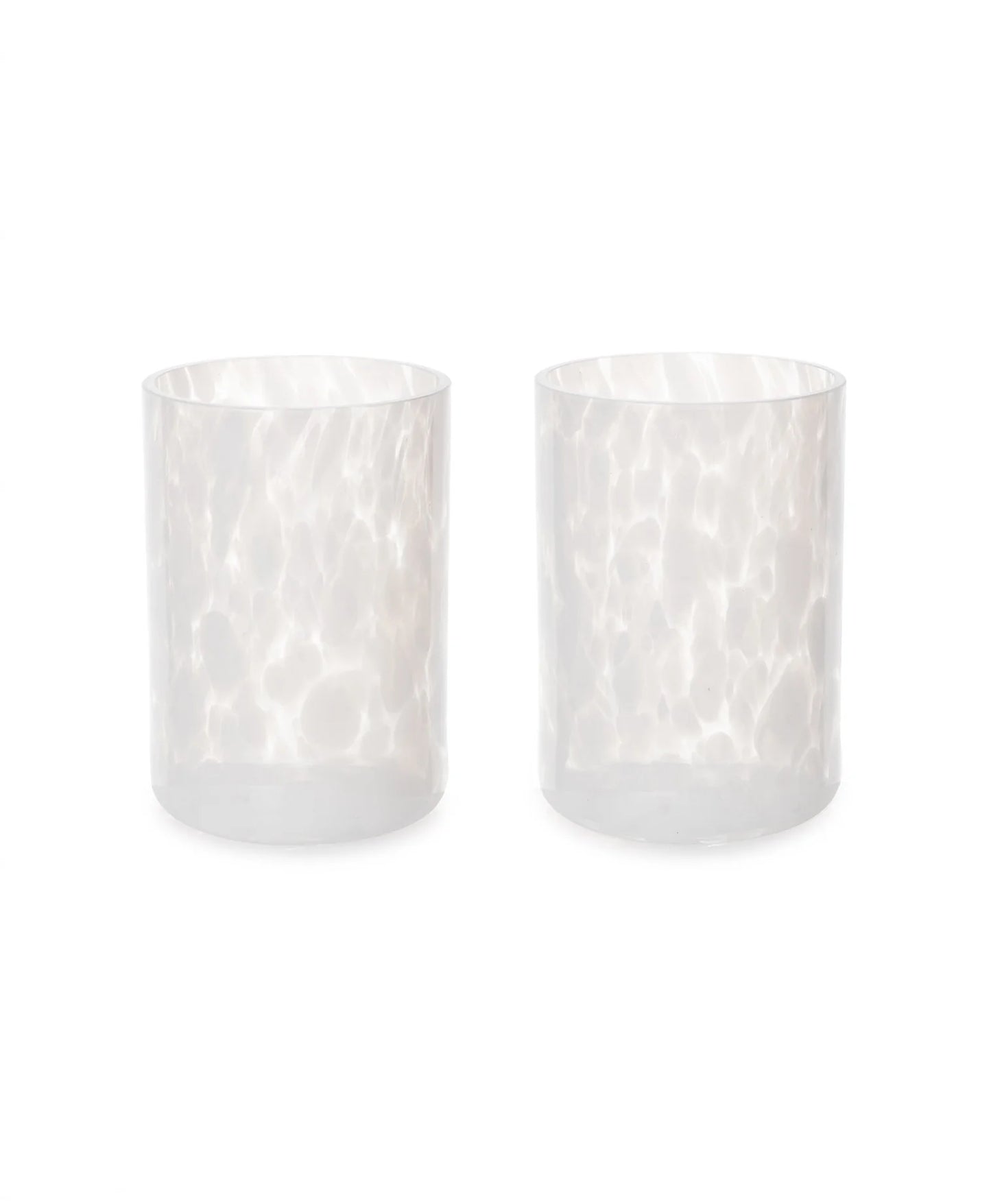 Set of 2 Opaline white Tumblers