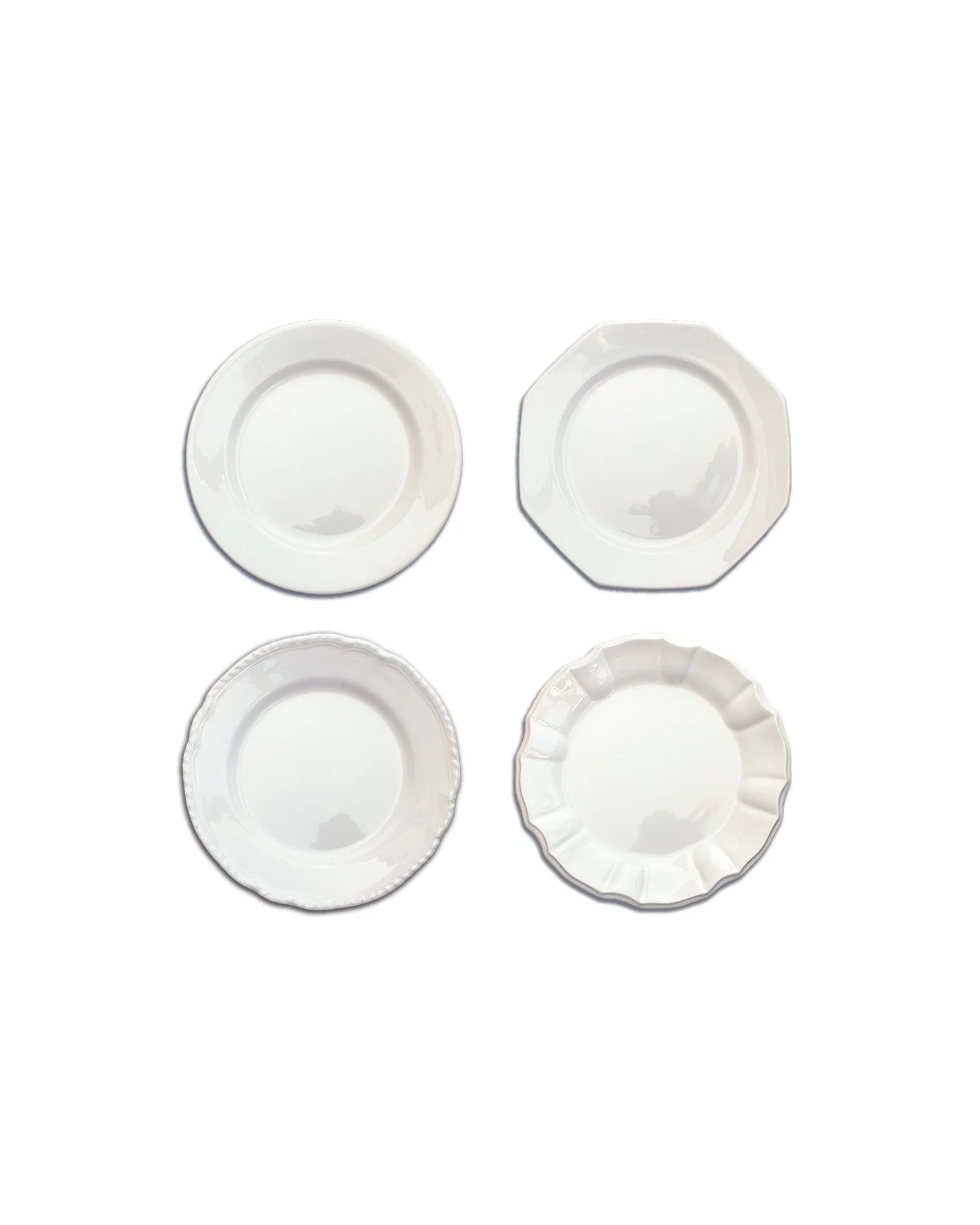 L&G White Dessert Plates (X4)