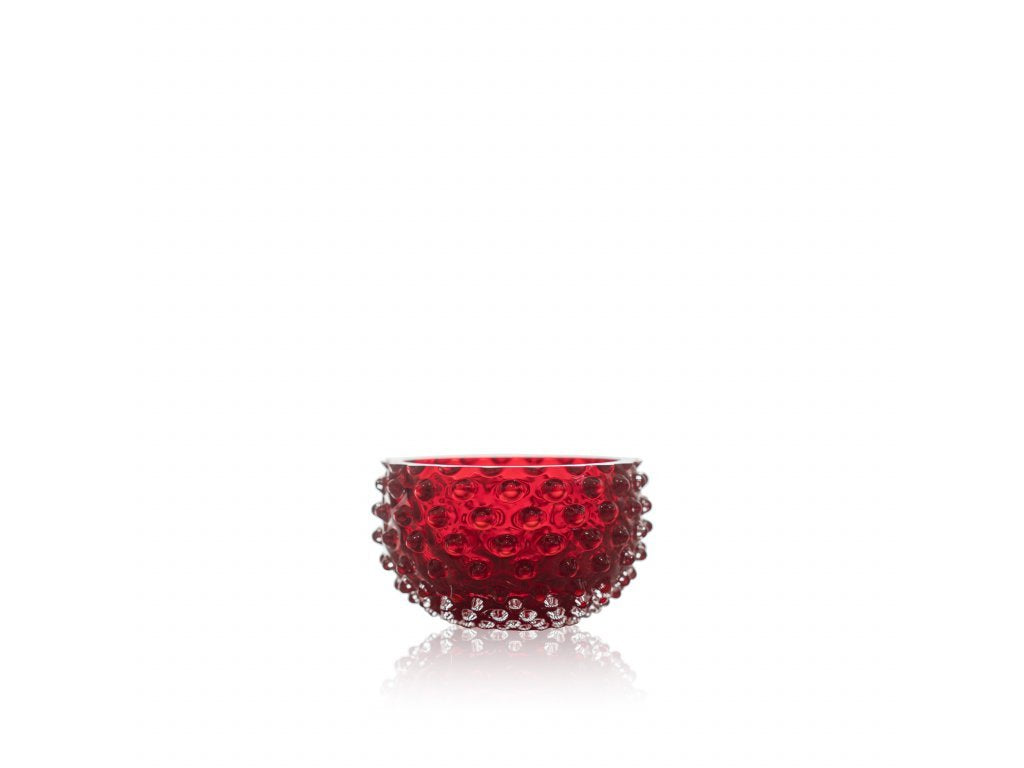 Underlay Garnet Hobnail Bowl Small