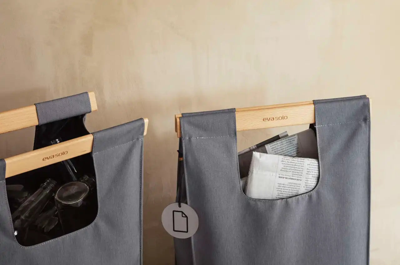 Recycling waste bin bag - Dark grey - 28 l