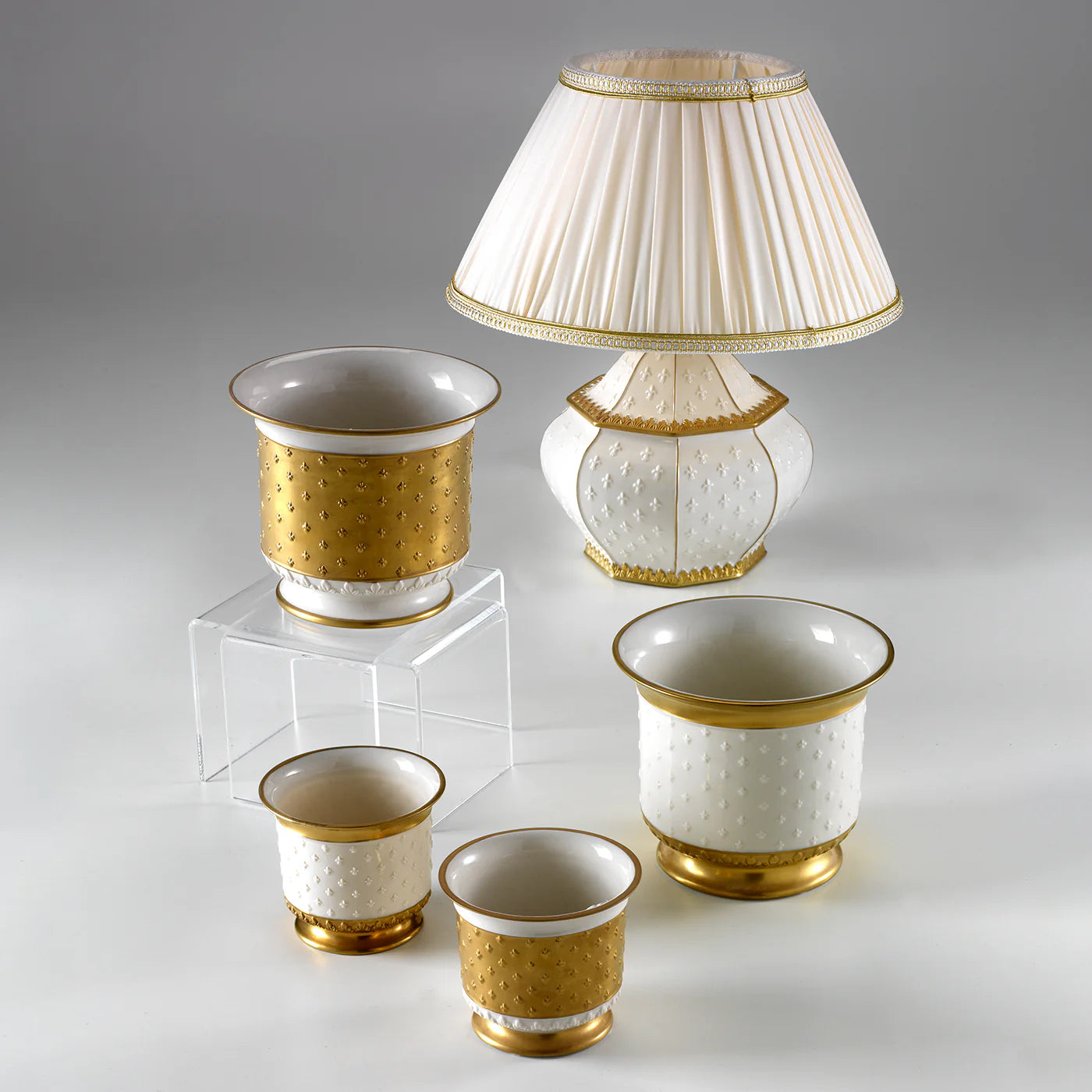 Set of 2 Giglio Small Cachepots