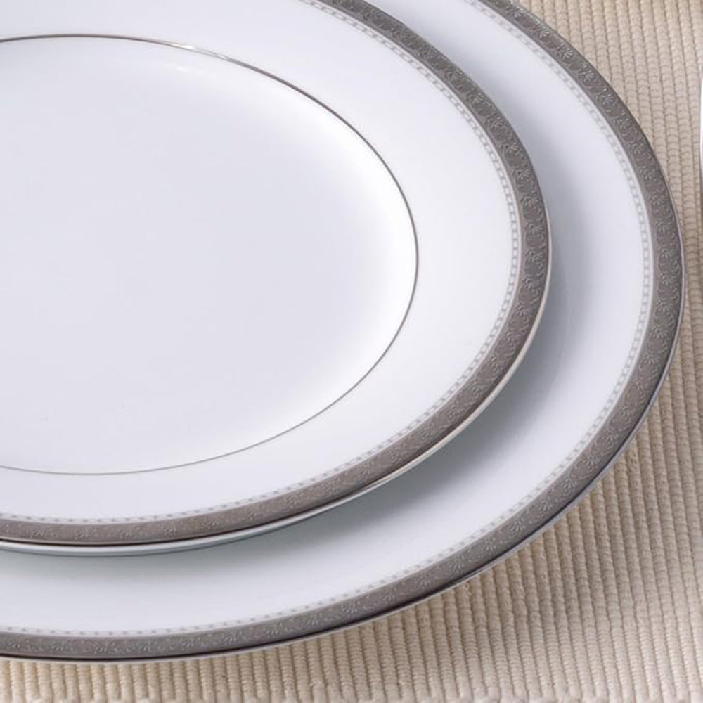 Noritake Charlotta Platinum Dinnerware, Set of 67