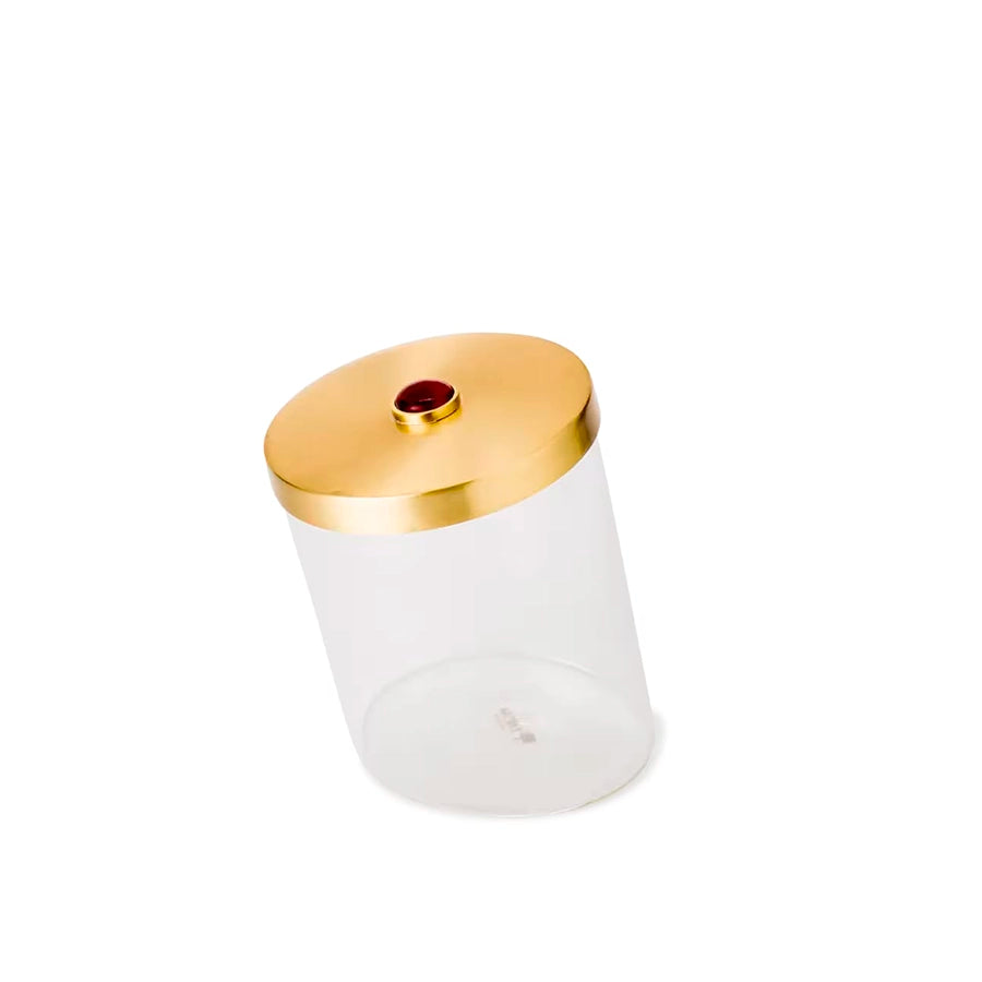 Slanted Red Stone Large Candy Jar