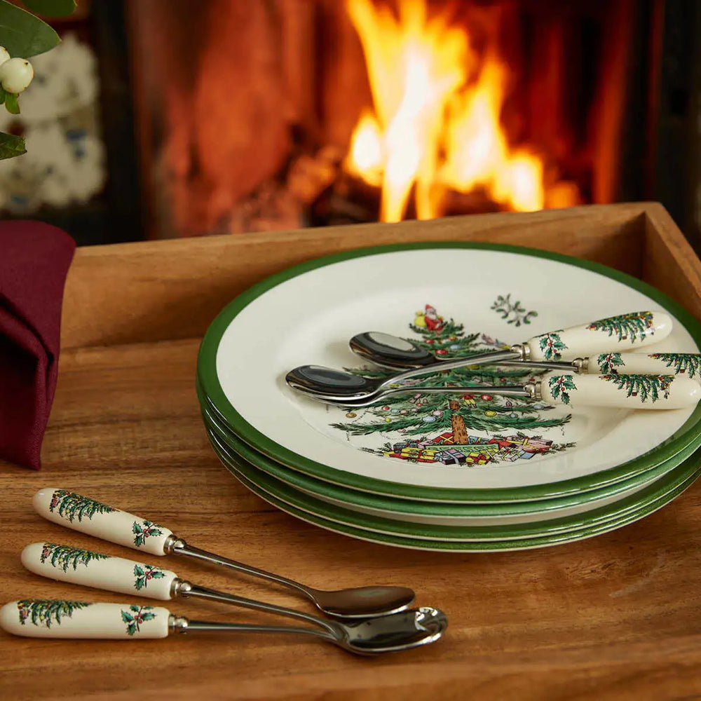 Spode Christmas Tree Teaspoons, Set of 6
