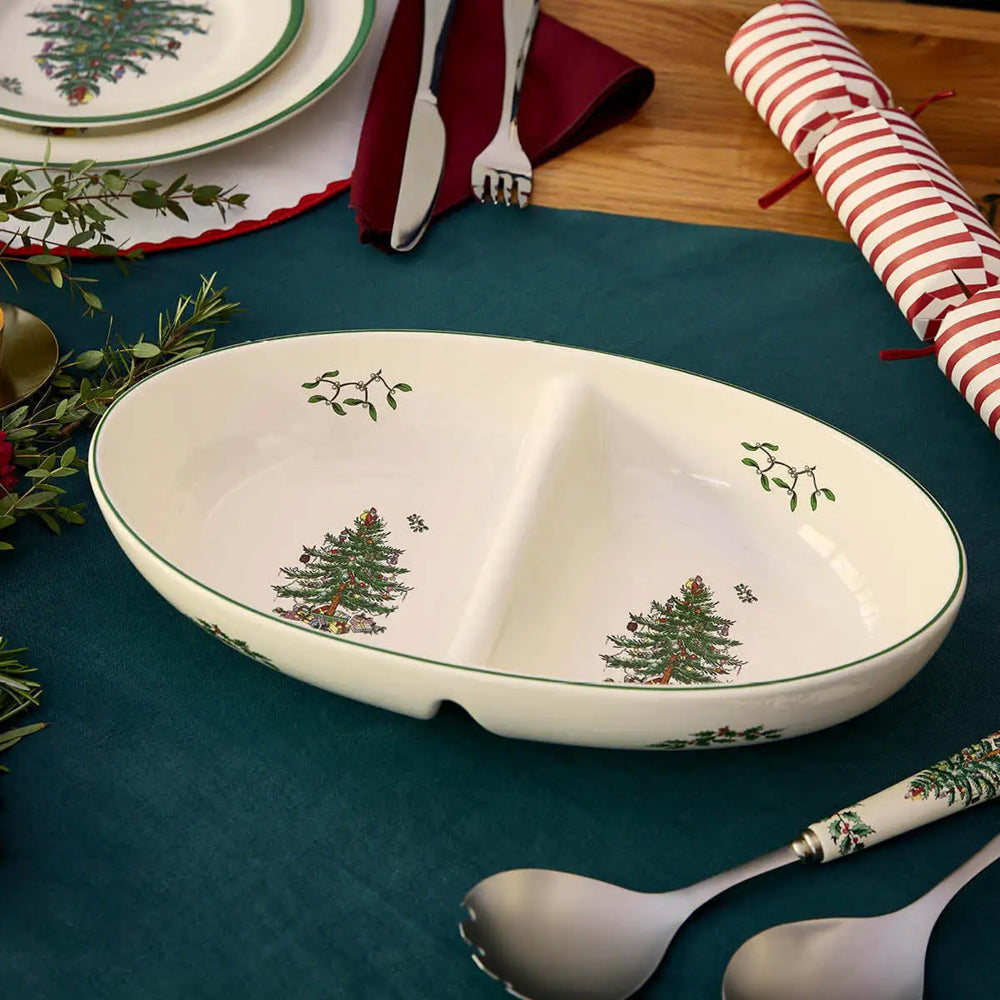Spode Christmas Tree Divided Serving Plate