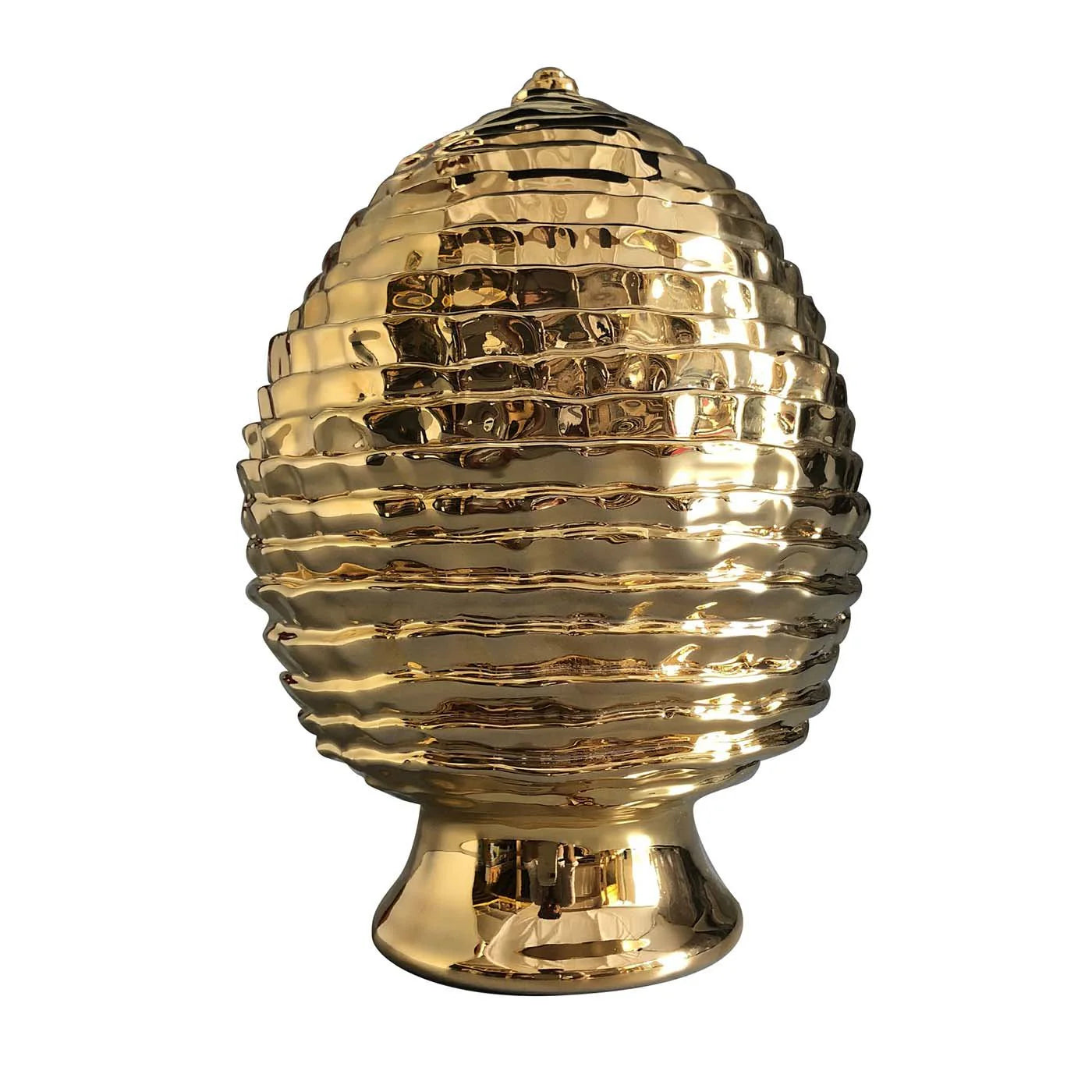 Castelmola Sicilian Pinecone in Brass Terracotta