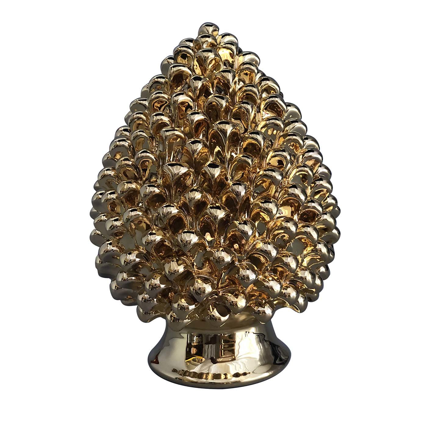 Taormina Sicilian Pinecone in Brass Terracotta