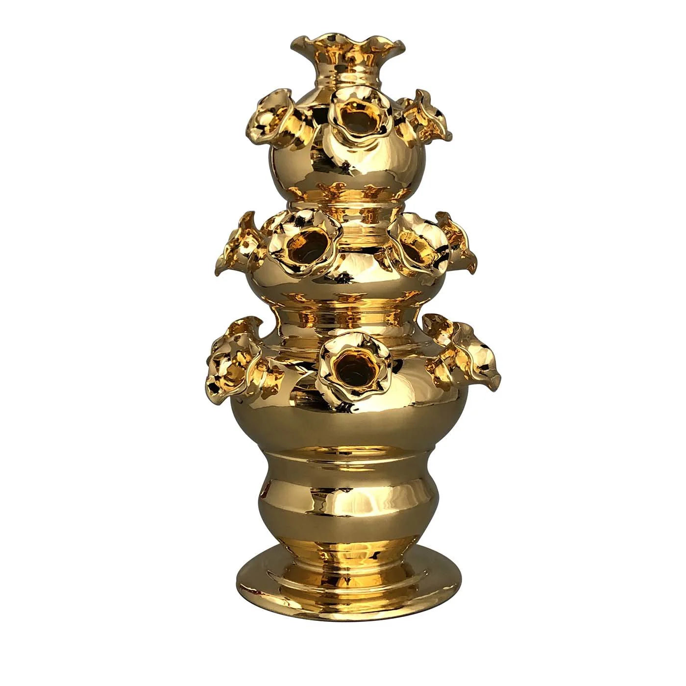 Diciannove Bocche Gold Vase