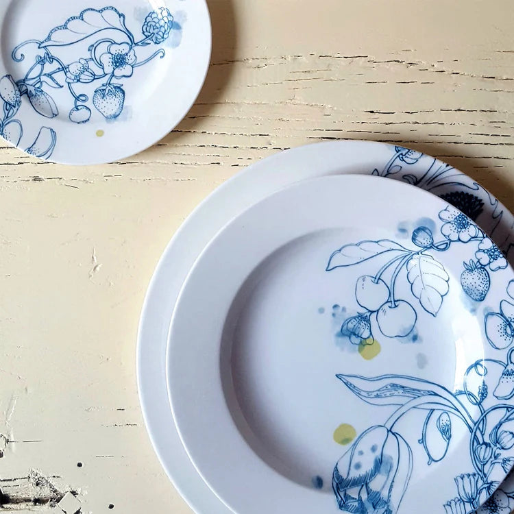 Blue Summer soup plate #1
