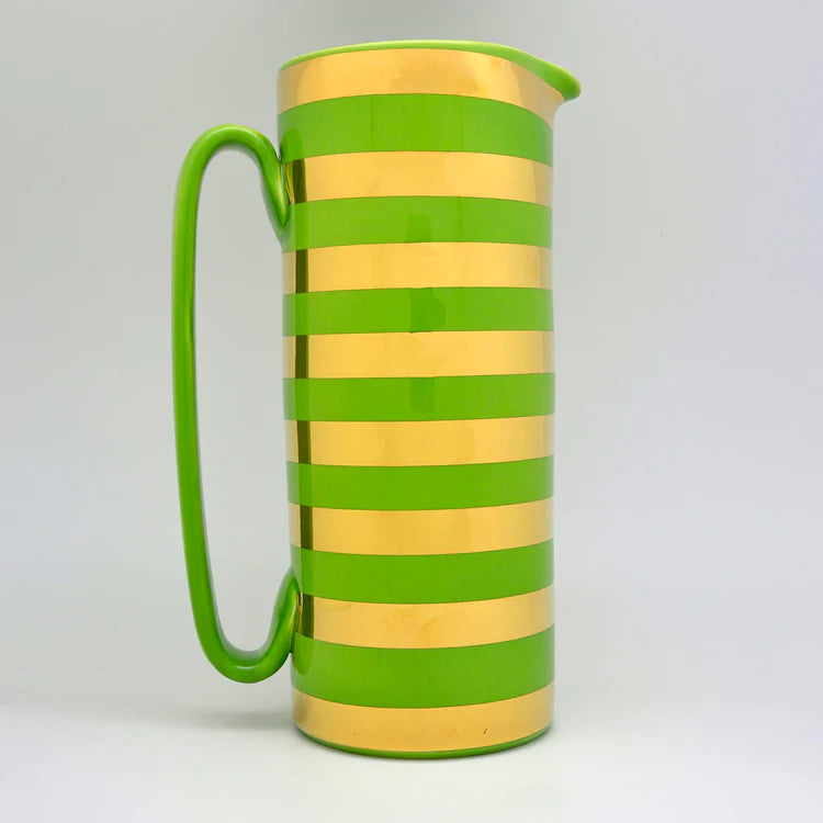 Serlio Gondoliere Gold & Green Pitcher
