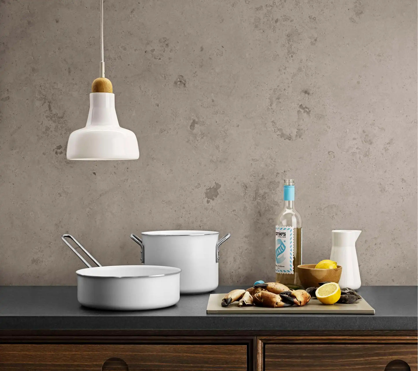 Saute Pan 24Cm White Line