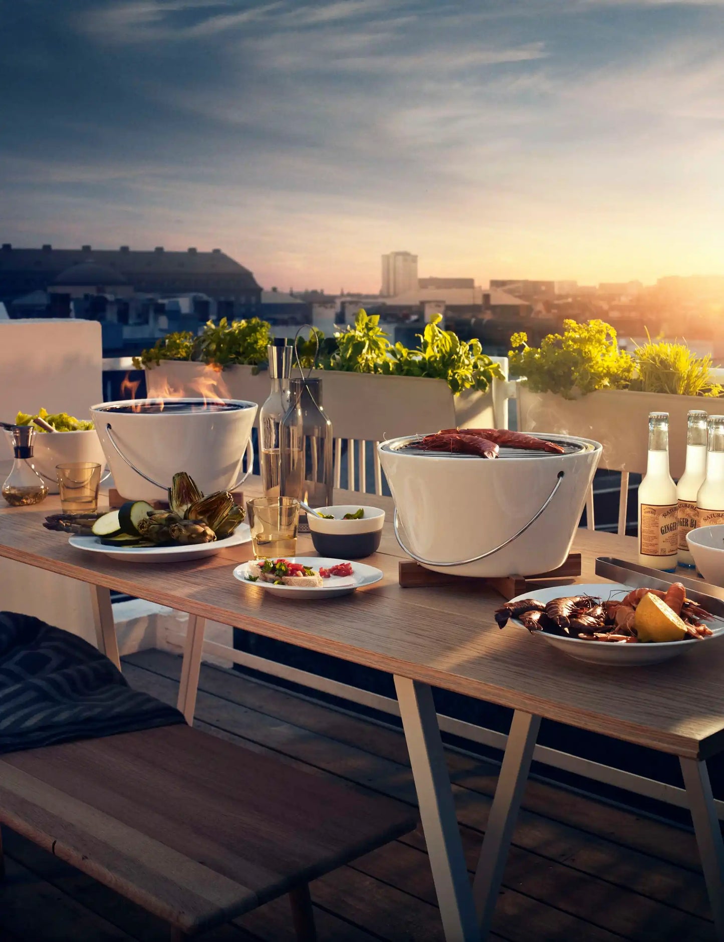 Table Grill Porcelain