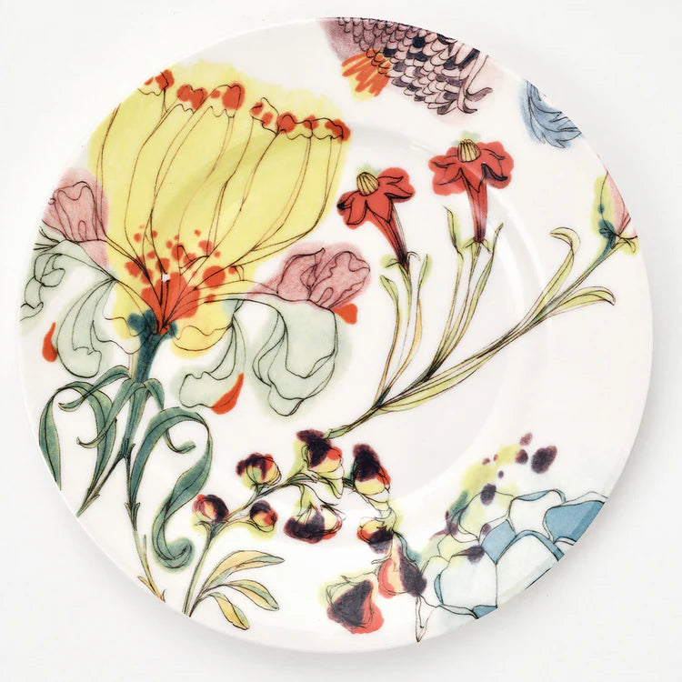 Set of 2 Grandma's Garden Bread Plates