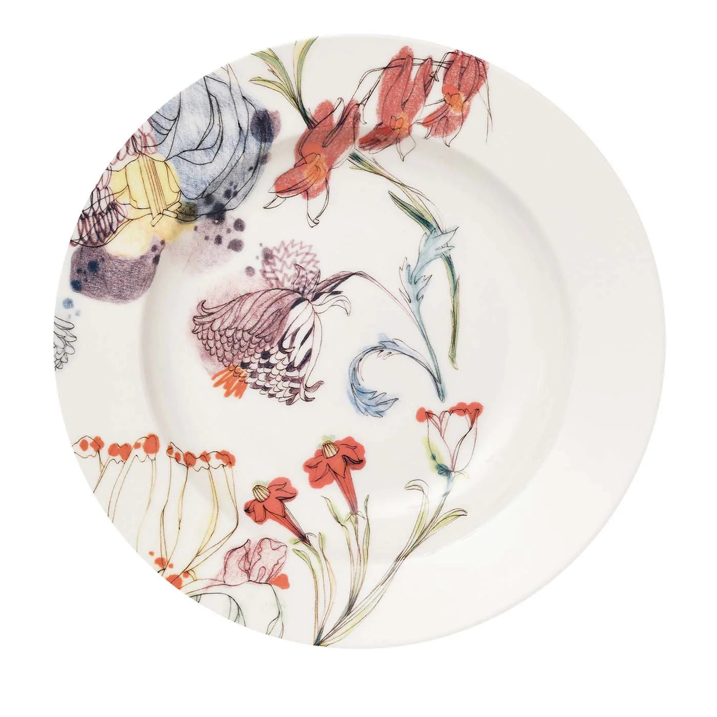 Set of 2 Grandma's Garden Soup Plates