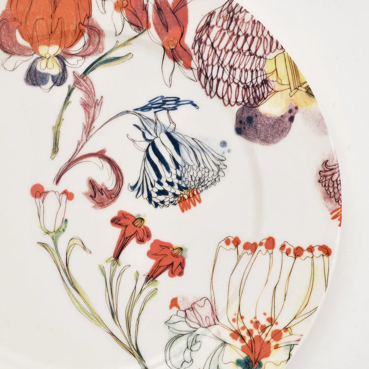 Set of 2 Grandma's Garden Dinner Plates