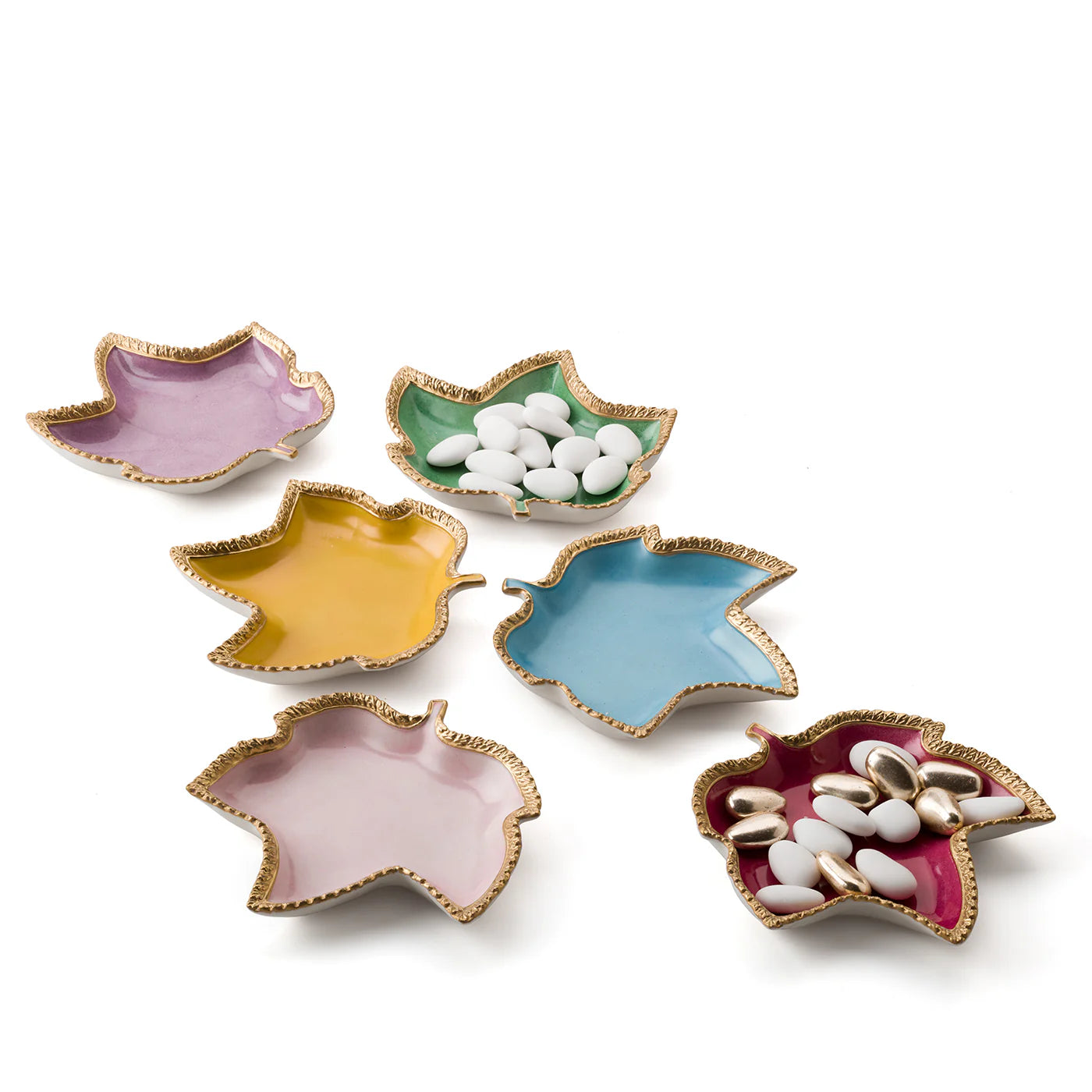 Pink & Gold Vine Leaf Videpoche