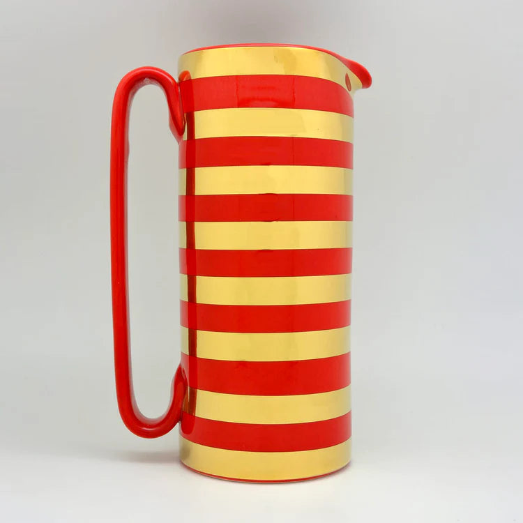 Serlio Gondoliere Gold & Red Pitcher