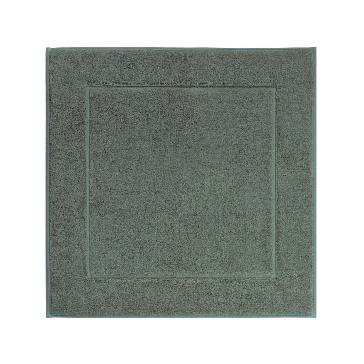 Aquanova London Bath mat-Solid green square rug on a white background