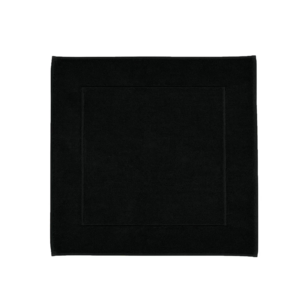 Aquanova London Bath mat-Black square rug on a white background