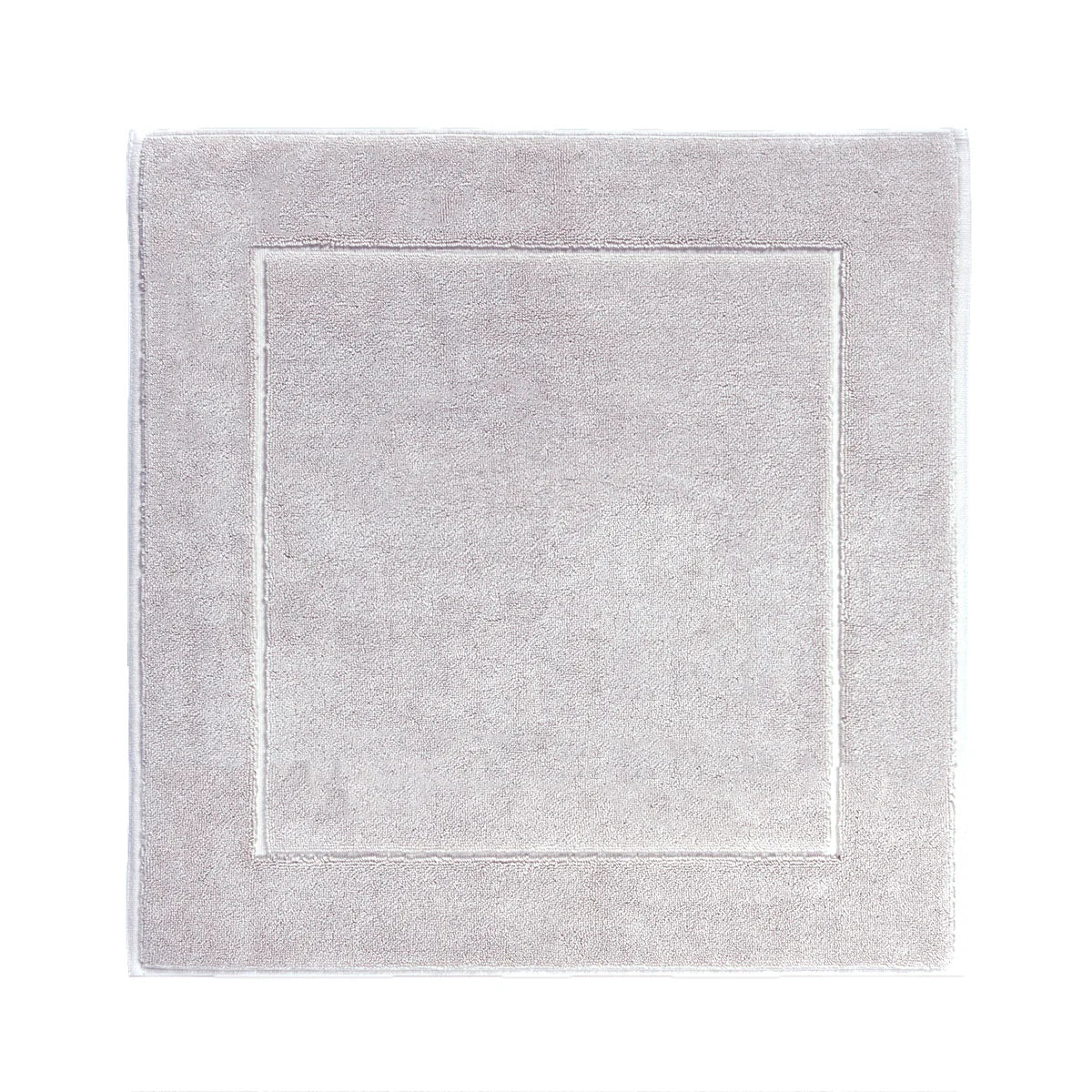 Aquanova London Bath mat-Gray bath mat with a white border on a white background