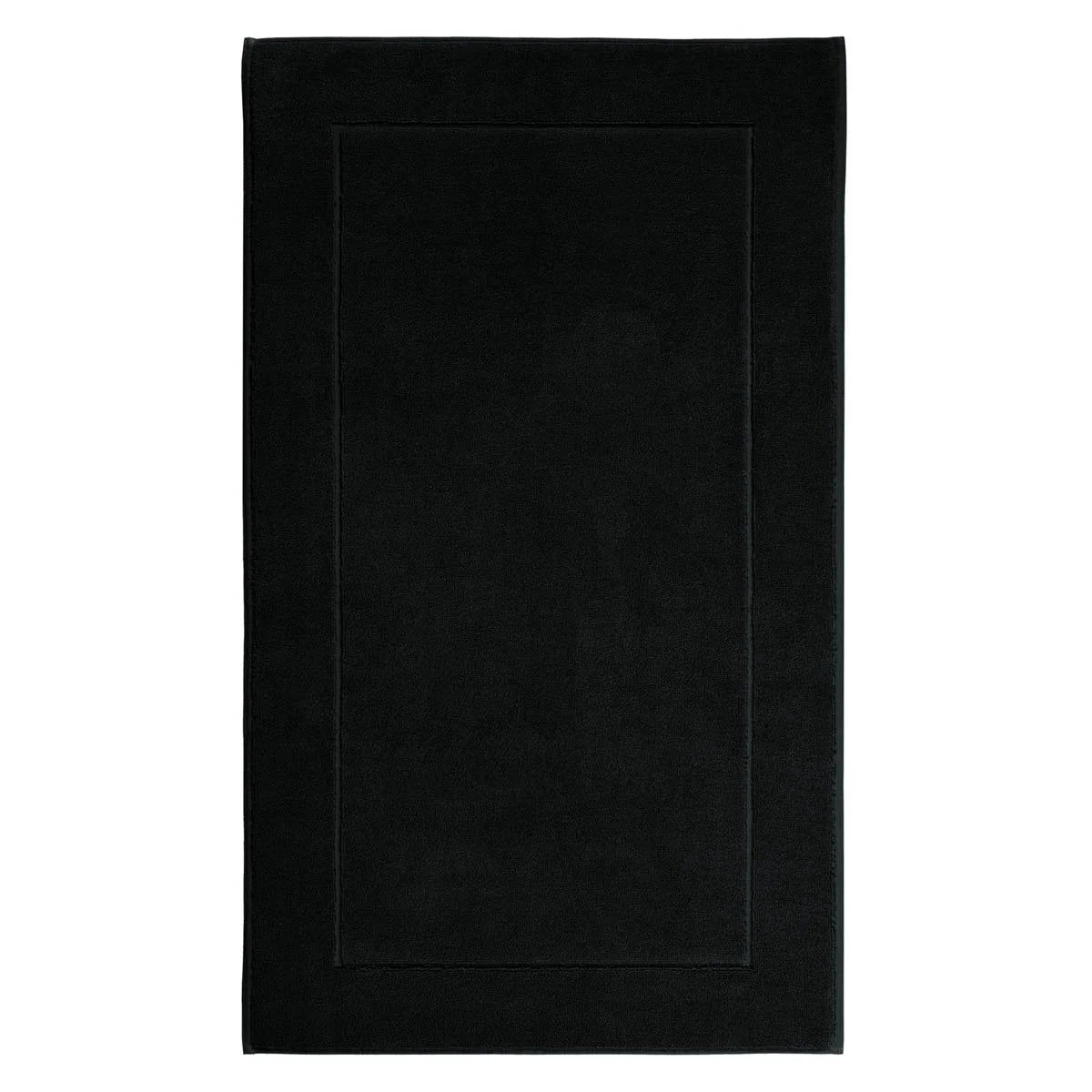 Aquanova London Bath mat-Black rectangular rug on a white background