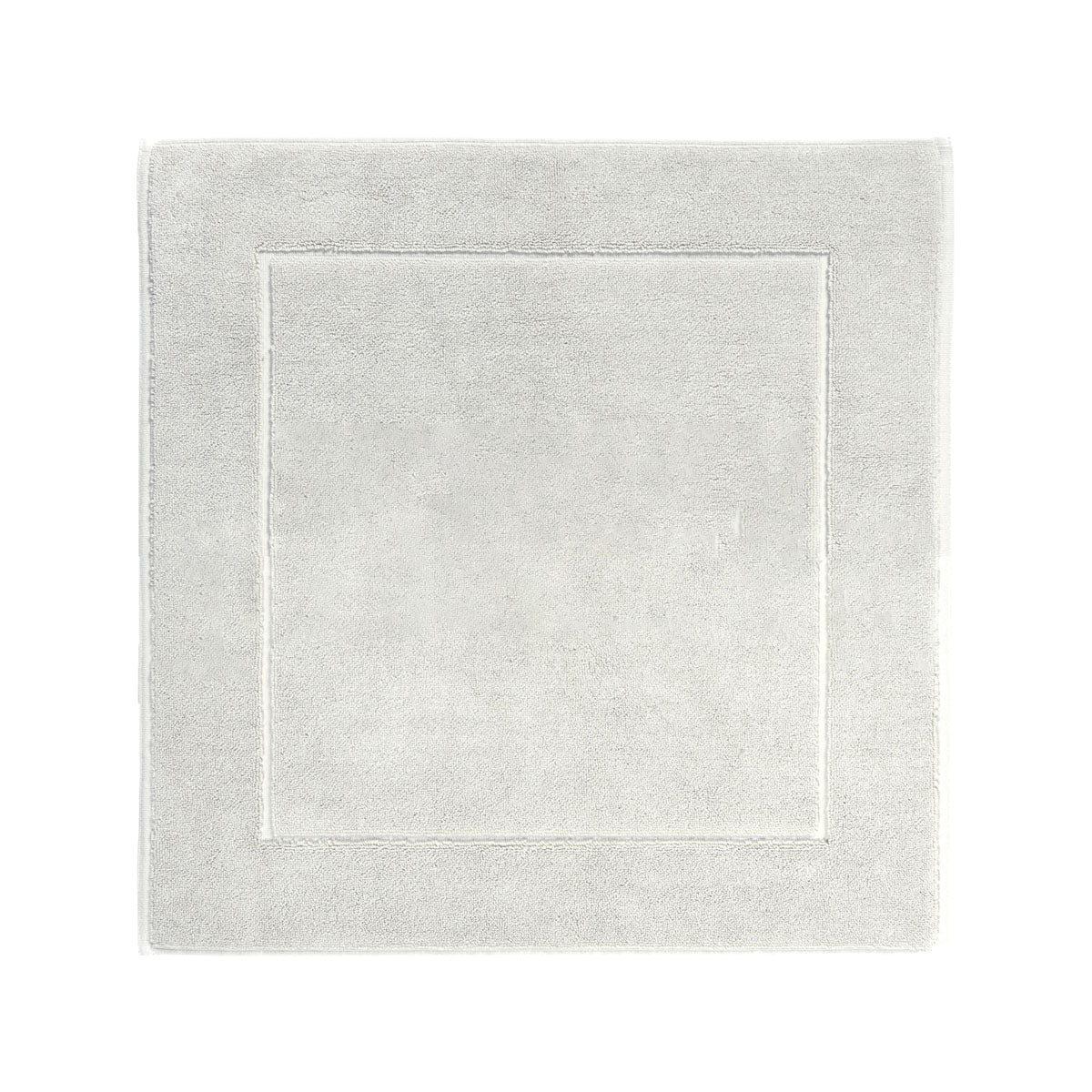 Aquanova London Bath mat-Light gray bath mat with a white border on a white background