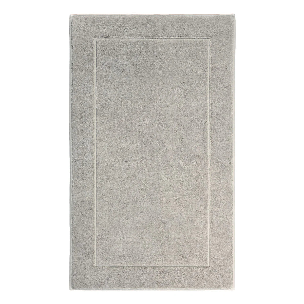 Aquanova London Bath mat-Gray bath mat with a border on a white background