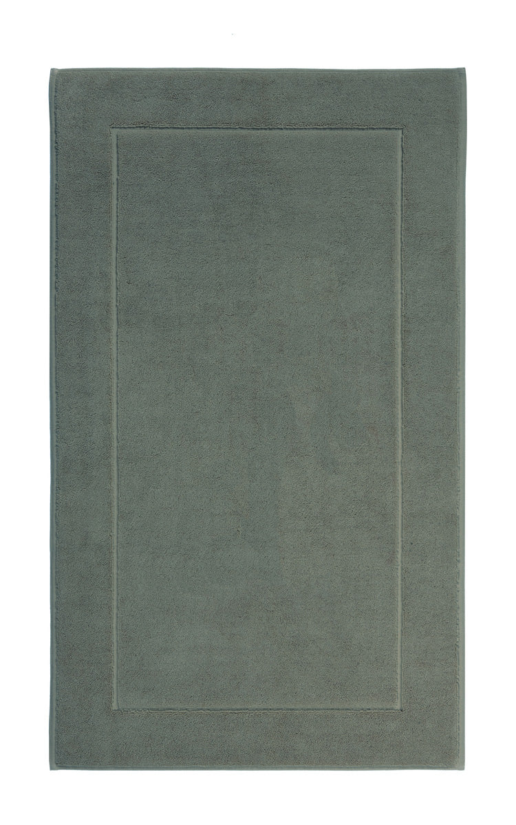 Aquanova London Bath mat-Rectangular green rug on a white background