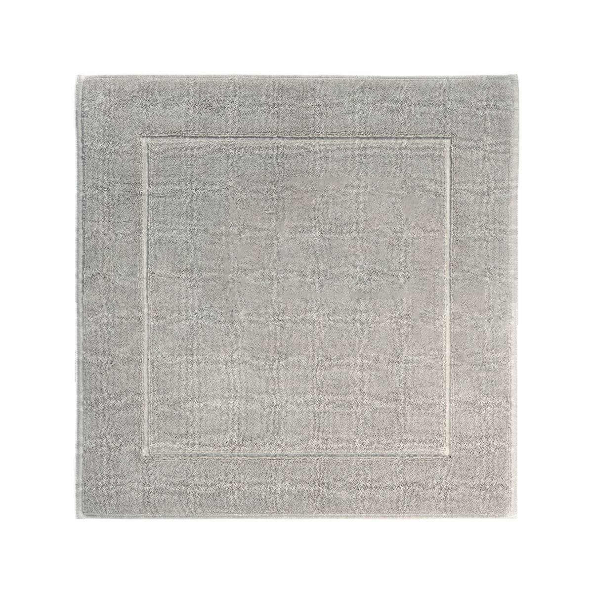 Aquanova London Bath mat-Gray bath mat with a white border on a white background
