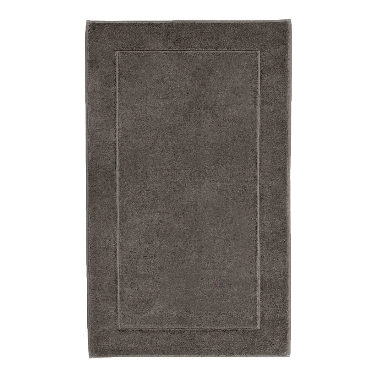 Aquanova London Bath mat-Dark gray bath mat with a subtle pattern on a white background