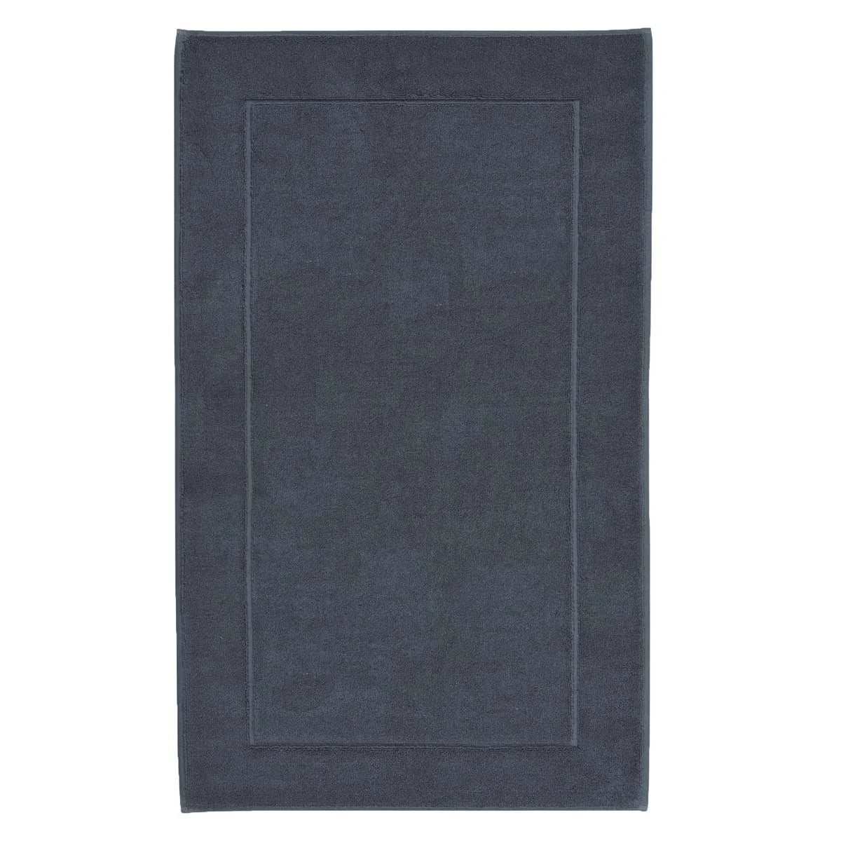 Aquanova London Bath mat-Rectangular dark gray rug on a white background