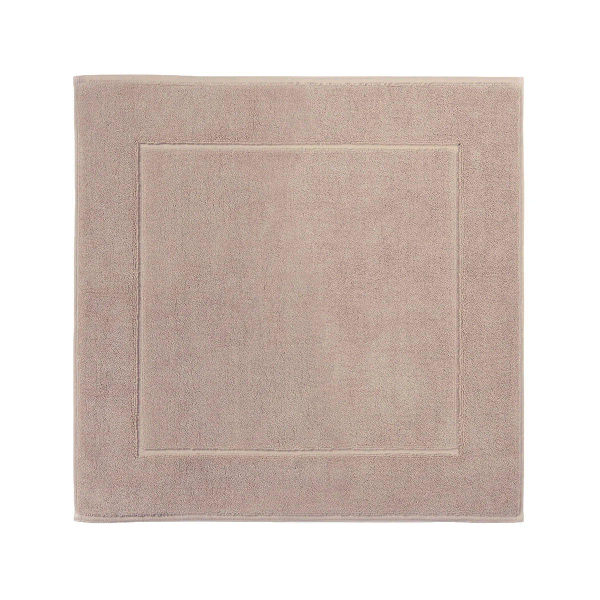 Aquanova London Bath mat-Beige bath mat with a border on a white background