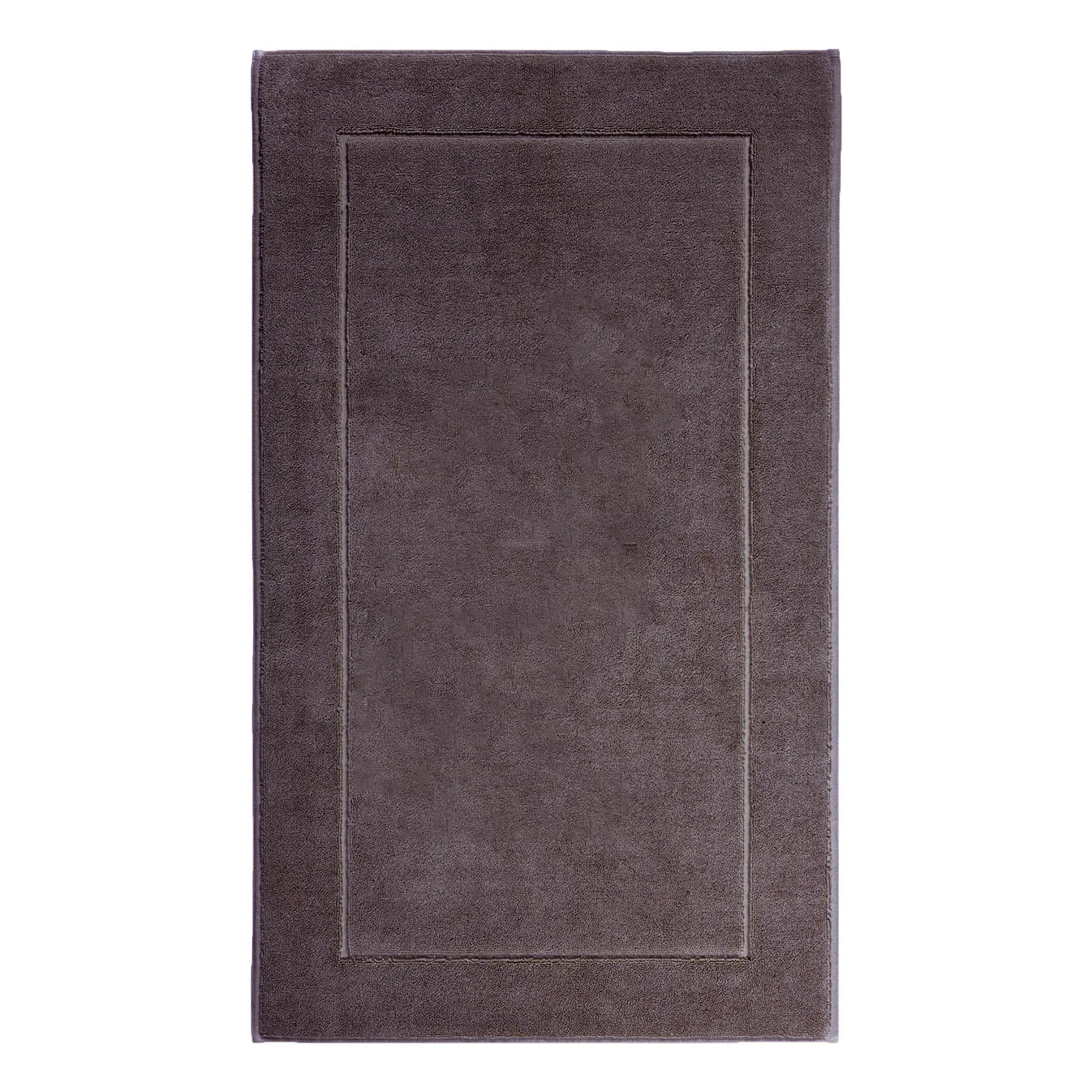 Aquanova London Bath mat-Rectangular gray rug on a white background