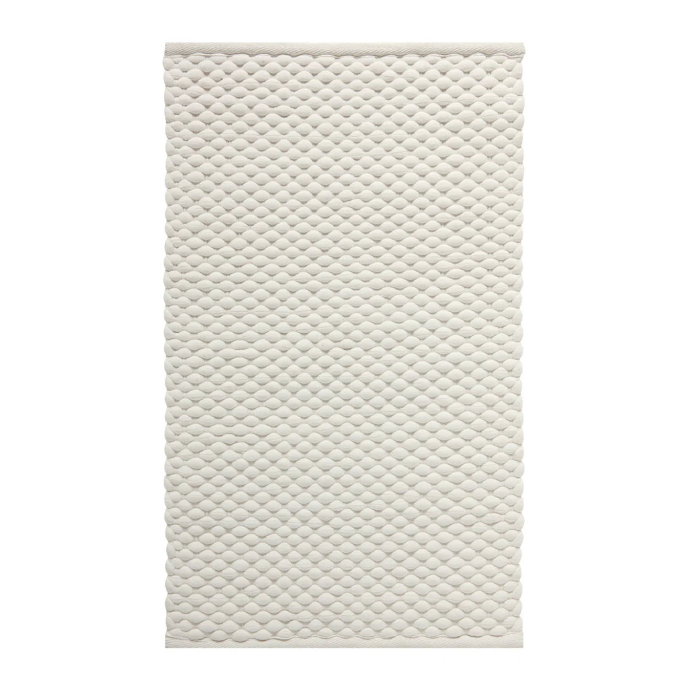Aquanova Maks Bath mat-Textured white rug on a white background