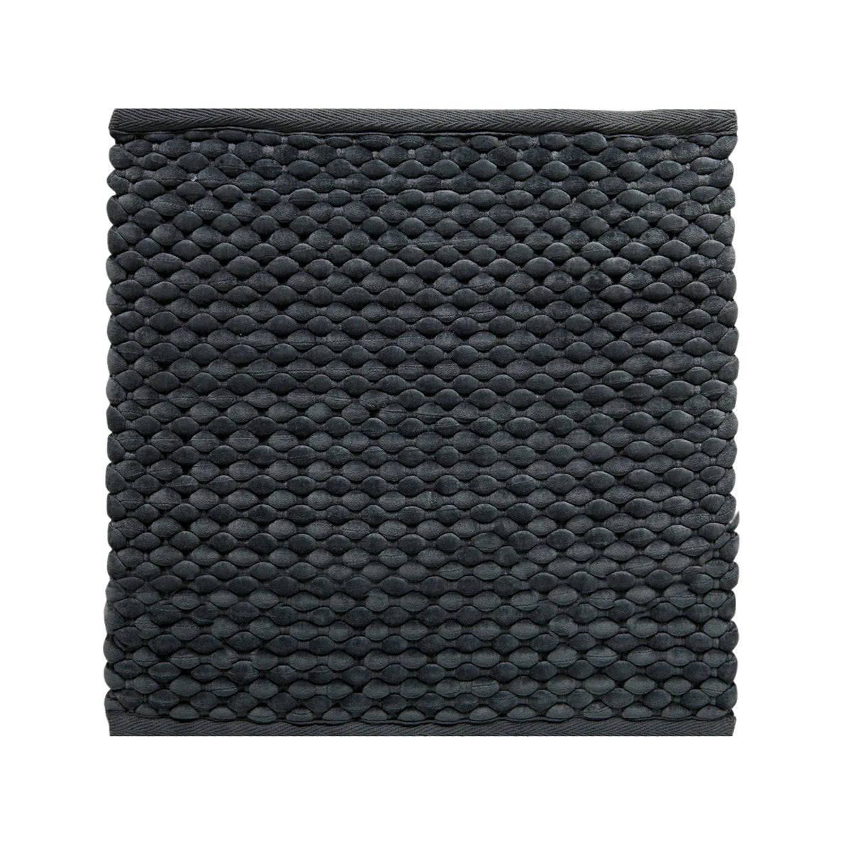 Aquanova Maks Bath mat-Dark gray textured square on a white background