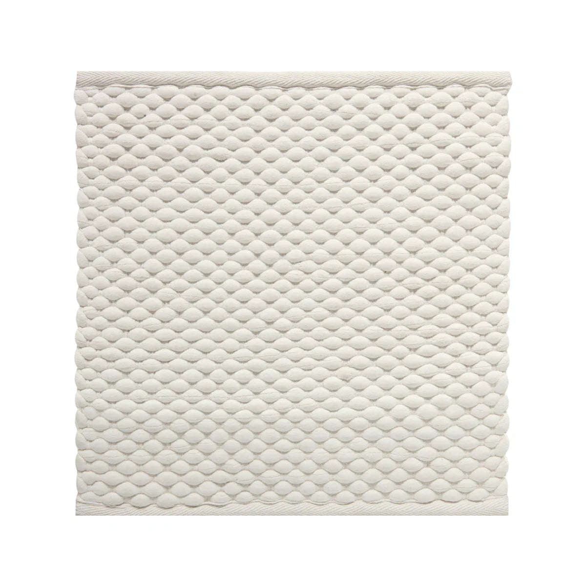 Aquanova Maks Bath mat-Textured white rug on a white background