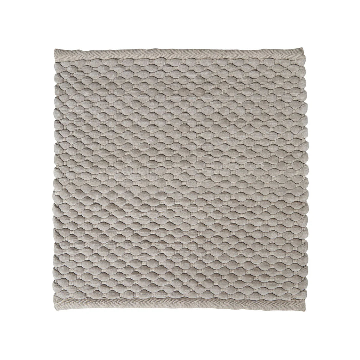Aquanova Maks Bath mat-Textured beige blanket on a white background