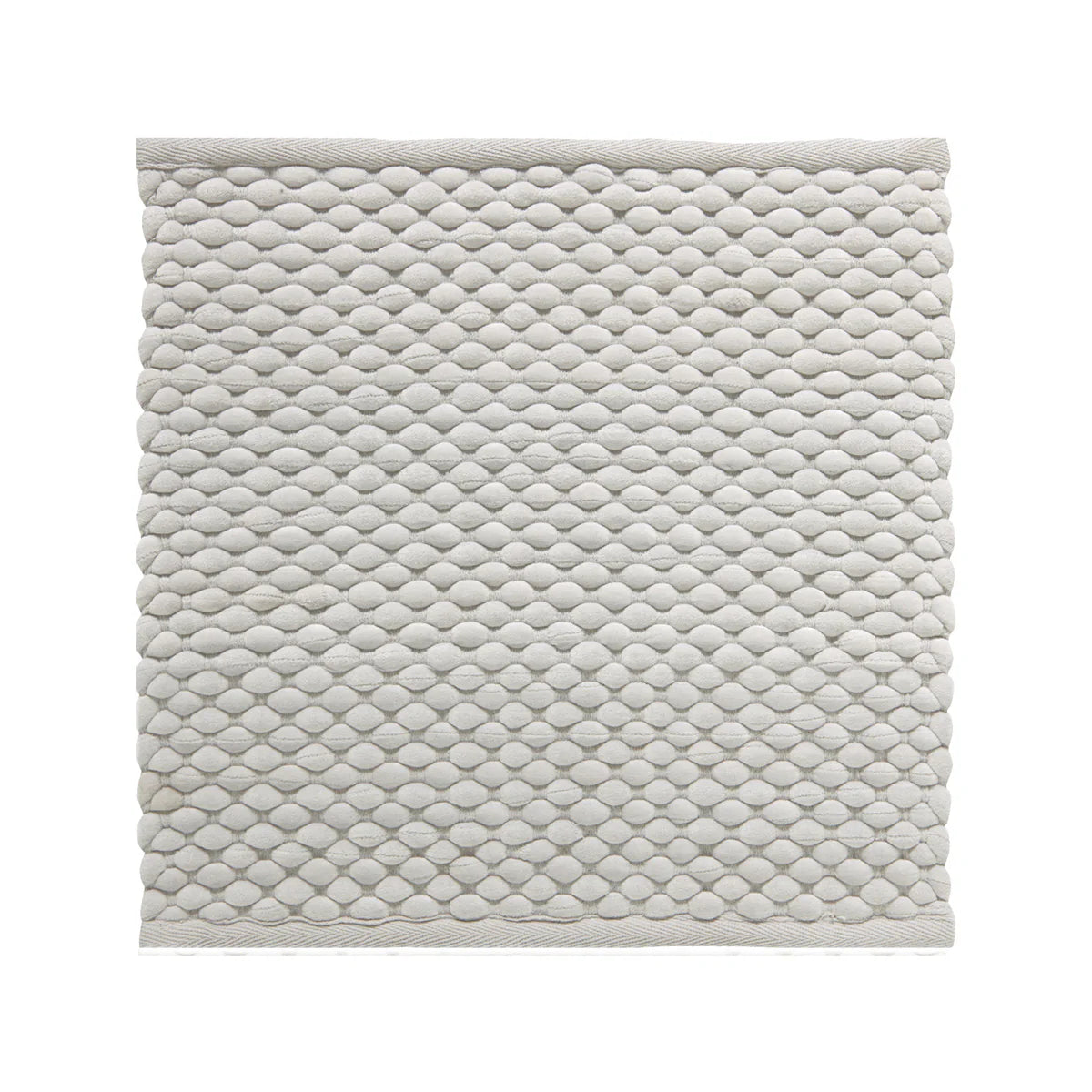 Aquanova Maks Bath mat-Textured white rug with a diamond pattern on a white background