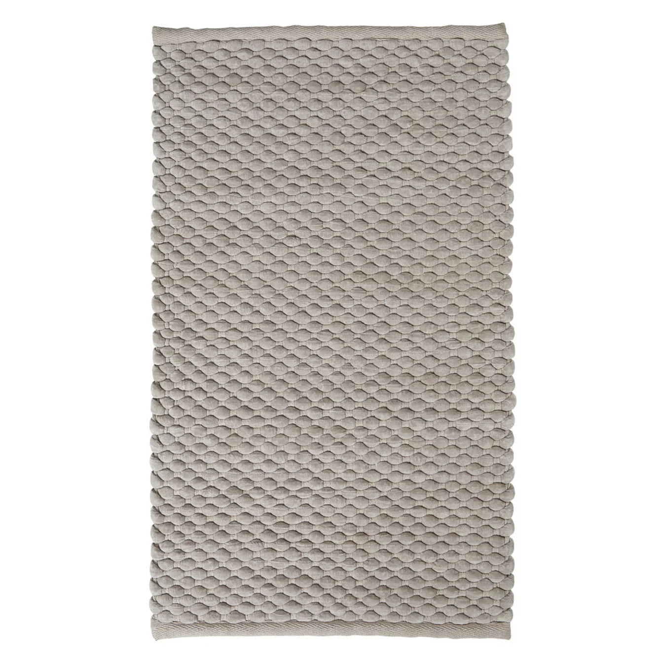 Aquanova Maks Bath mat-Textured gray rug on a white background